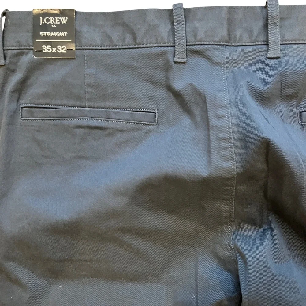 J.Crew Flex‎ Straight Fit Chino Pants Navy Blue 35x32 H3186 New